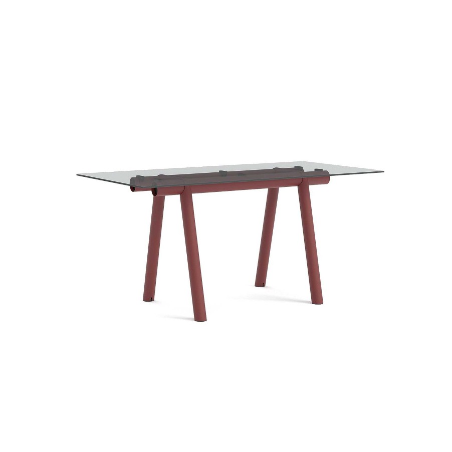 HAY Dining Tables | Boa | Table | Glass/Burgundy - L 220