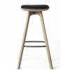 Brdr. Krüger Stools | Pauline Bar Stool H75 | Waxed Oiled Oak-Black Leather