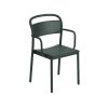 Muuto Outdoor Chairs | Linear Steel Armchair | Outdoor Armchair | Dark Green