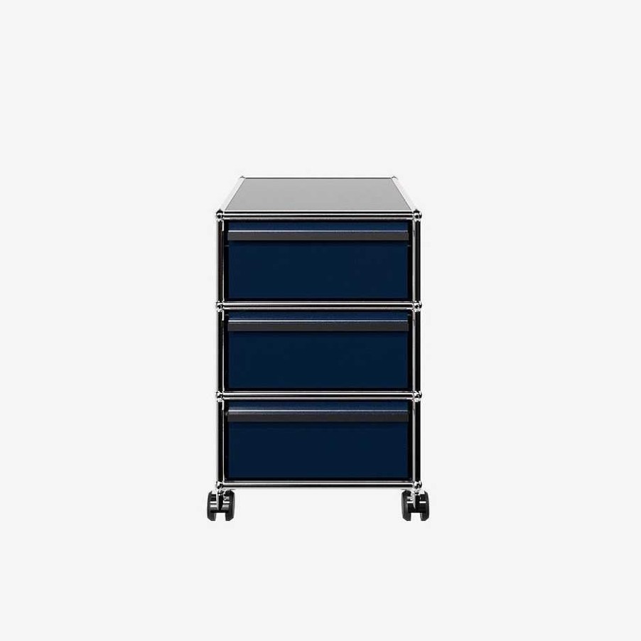 USM Decoration | Haller 34 | Storage Cabinet With Wheels 41X52 - Steel Blue