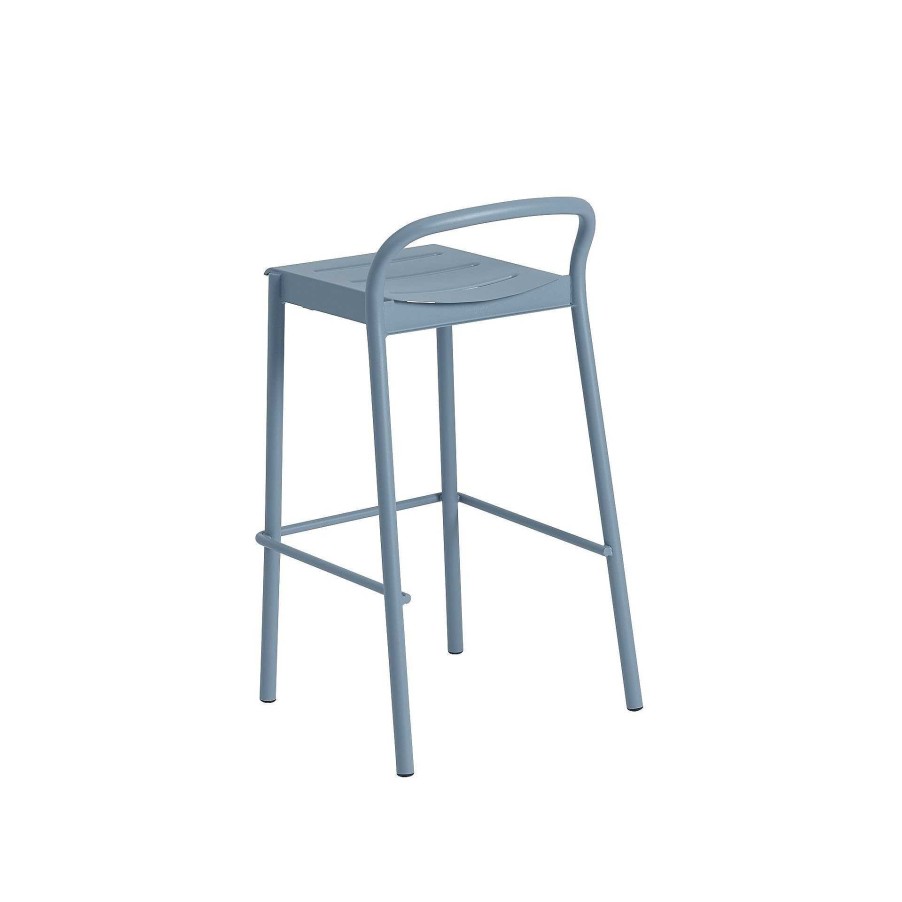 Muuto Outdoor Chairs | Linear Steel Counter Stool | Counter Stool | Pale Blue