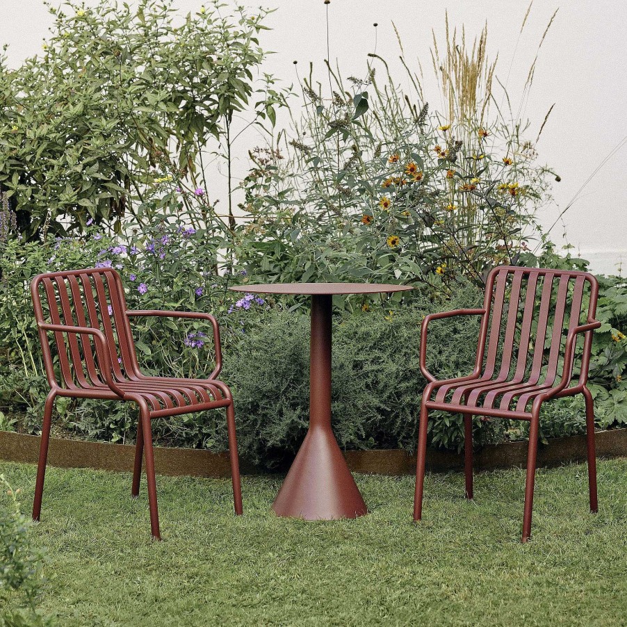 HAY Outdoor Chairs | Palissade Armchair | Iron Red