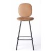 Brdr. Krüger Stools | Pauline Comfort Bar Stool H65 | Waxed Oiled Oak-Cognac Leather