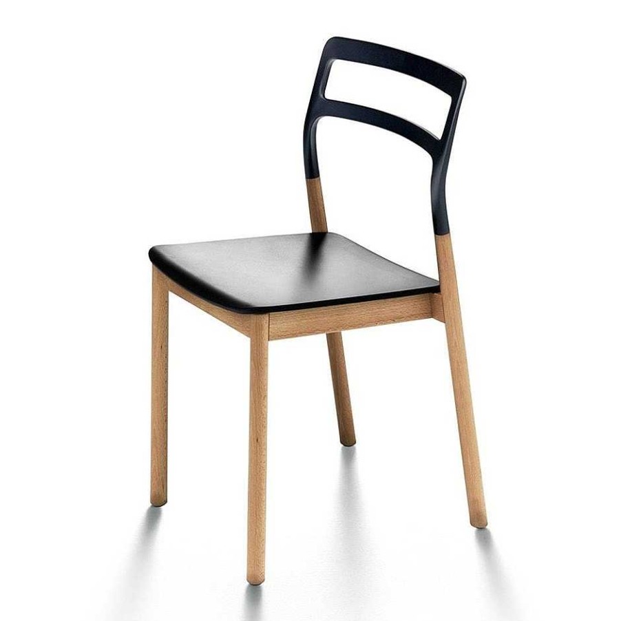 DePadova Chairs | Florinda | Chair | Natural Beech/Embossed Black