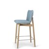 Carl Hansen & Søn Stools | E007 Embrace Bar Stool | Oak - Fabric