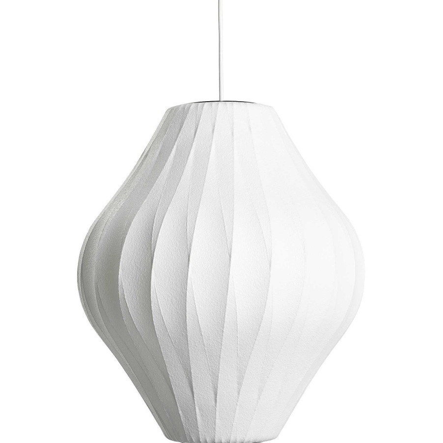 HAY Pendant Lights | Nelson Pear Crisscross Bubble M - Webbing Polymer