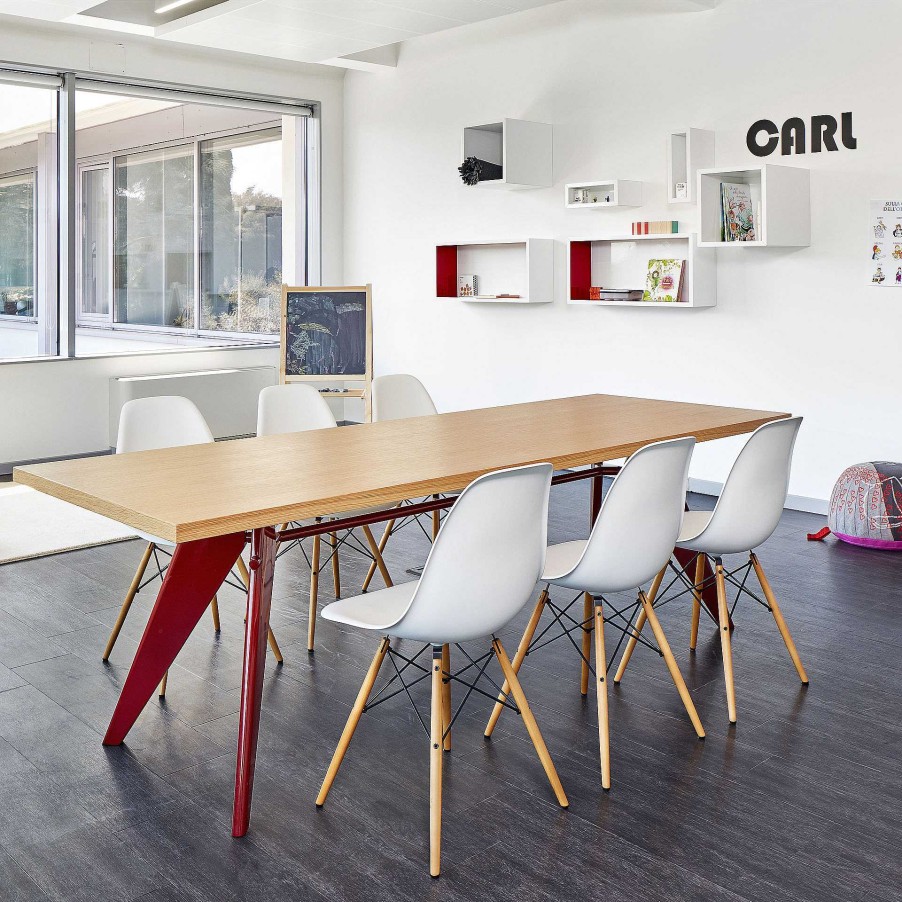 Vitra Dining Tables | Em Table | Table | Oak/Japanese Red