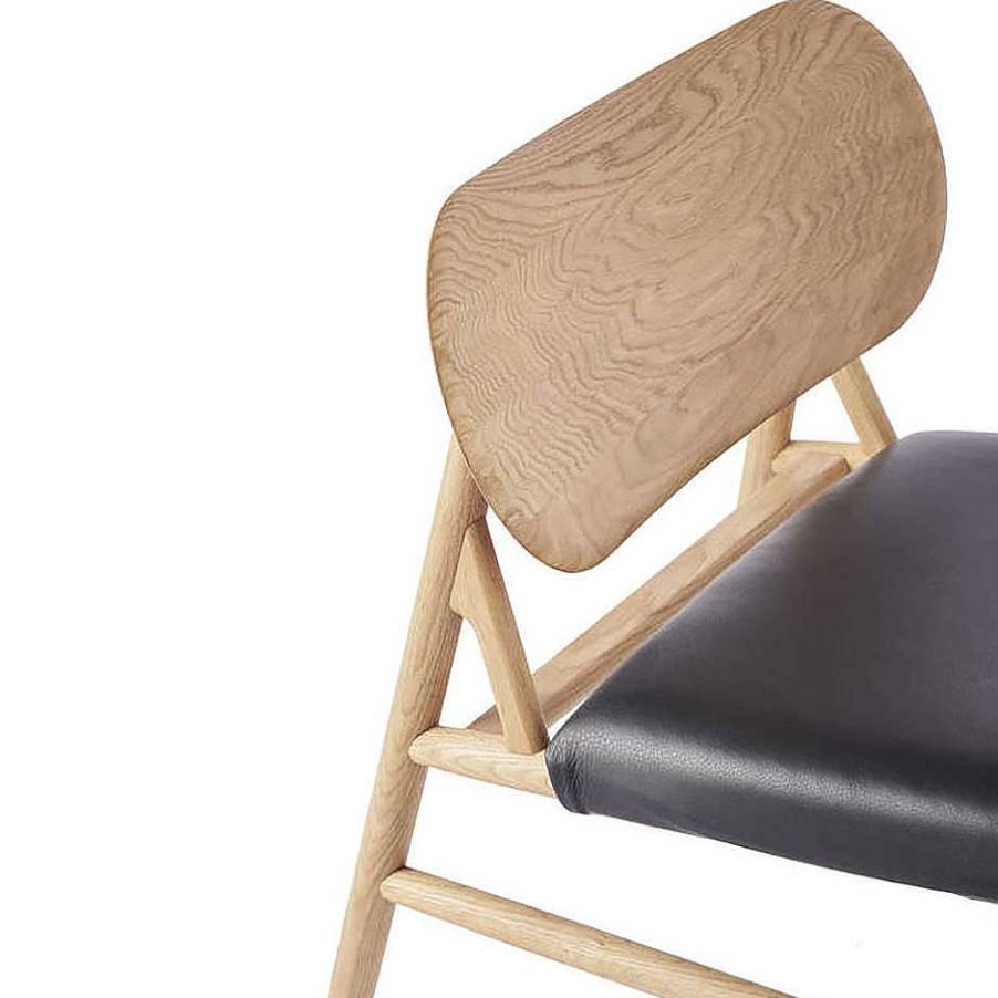 Brdr. Krüger Single Armchairs | Ferdinand Lounge Chair | Oak/Black Leather