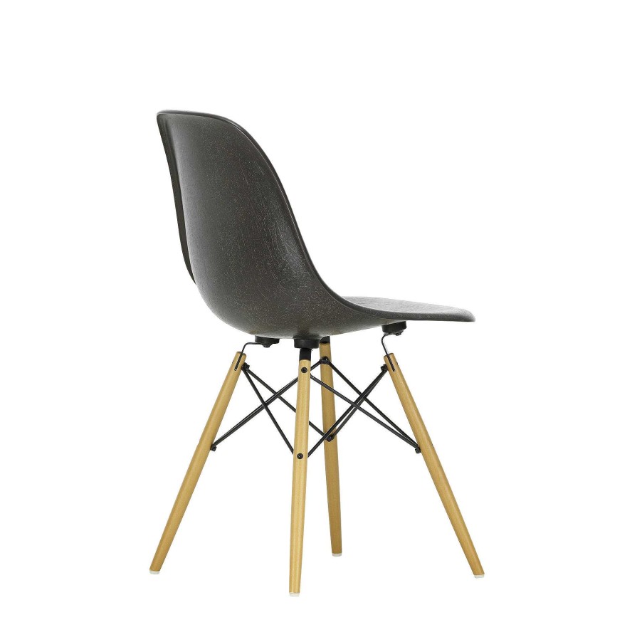 Vitra Chairs | Eames Plastic Chairs Dsw | Golden Maple Base - Deep Black