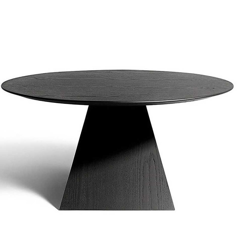 DePadova Chairs | Carlo - O180 | Round Table | Charcoal Stained Ash