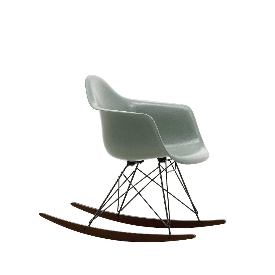 Vitra Chairs | Eames Plastic Armchair Rar | Rocking Chair | Forest - Black - Dark Maple