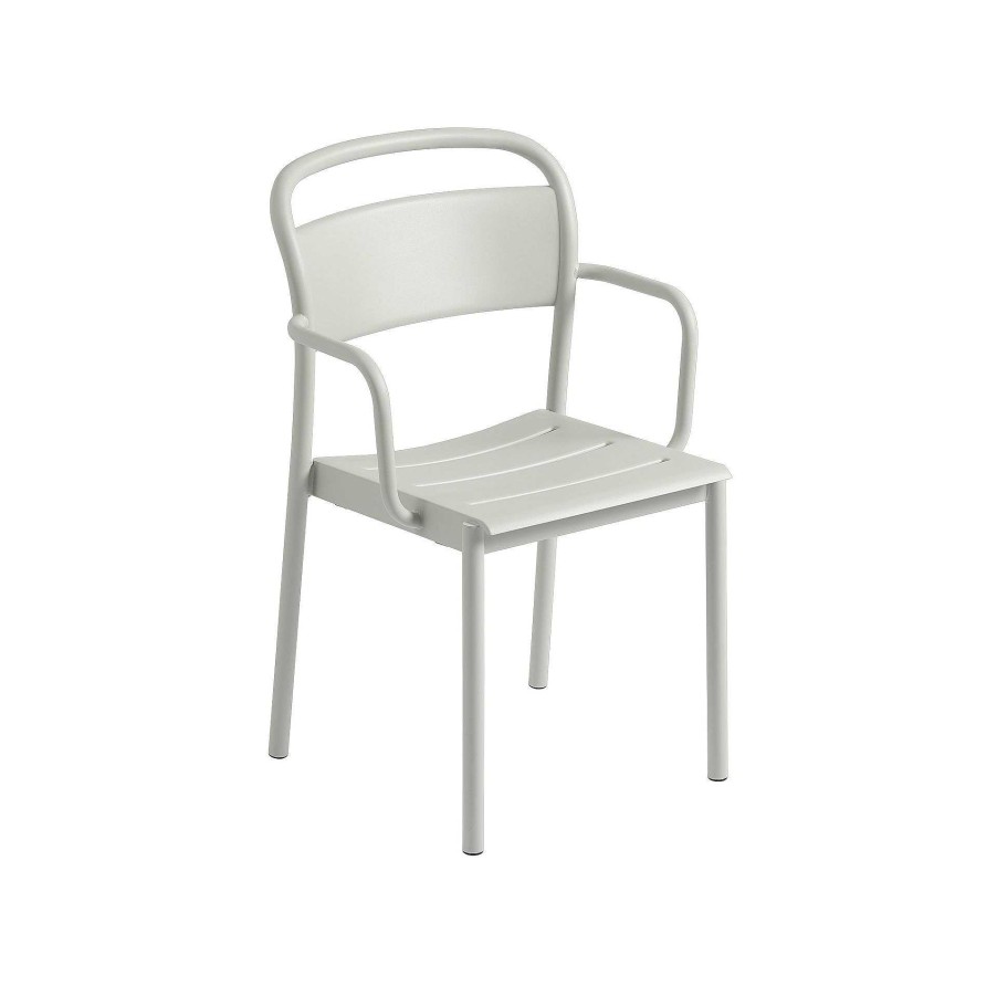 Muuto Outdoor Chairs | Linear Steel Armchair | Outdoor Armchair | Grey