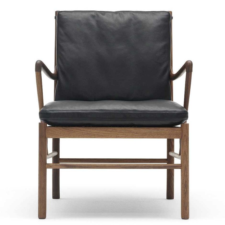 Carl Hansen & Søn Single Armchairs | Ow149 | Armchair | Walnut - Black Leather