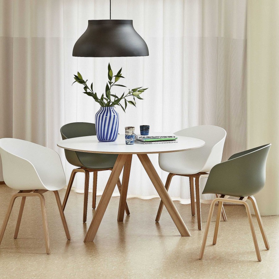 HAY Dining Tables | Cph 20 Round Table | Solid Oak/White Laminate