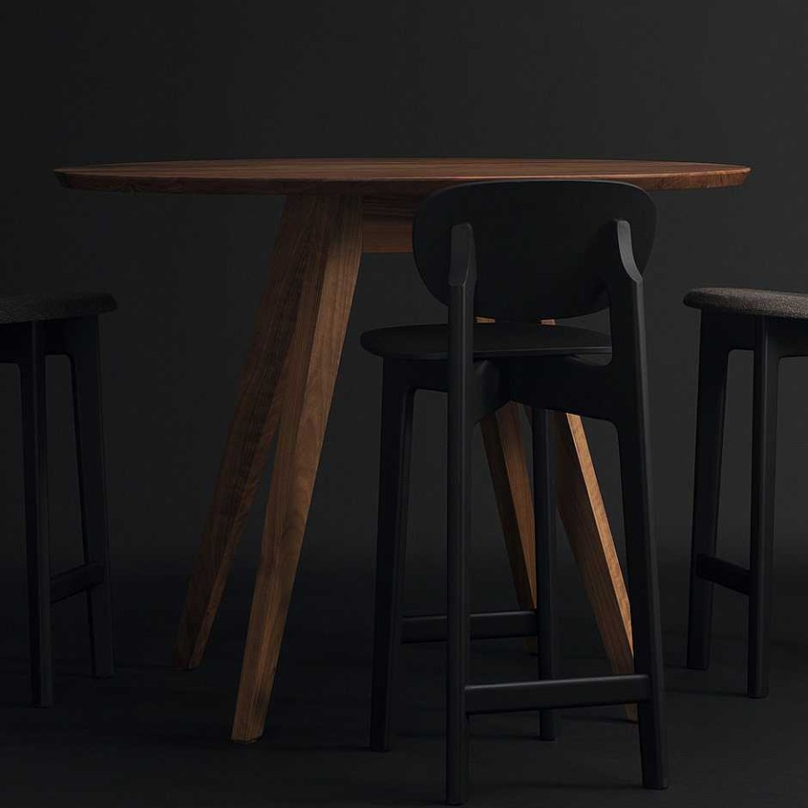 Zeitraum Stools | Zenso Bar | Oak Stained Graphite Black