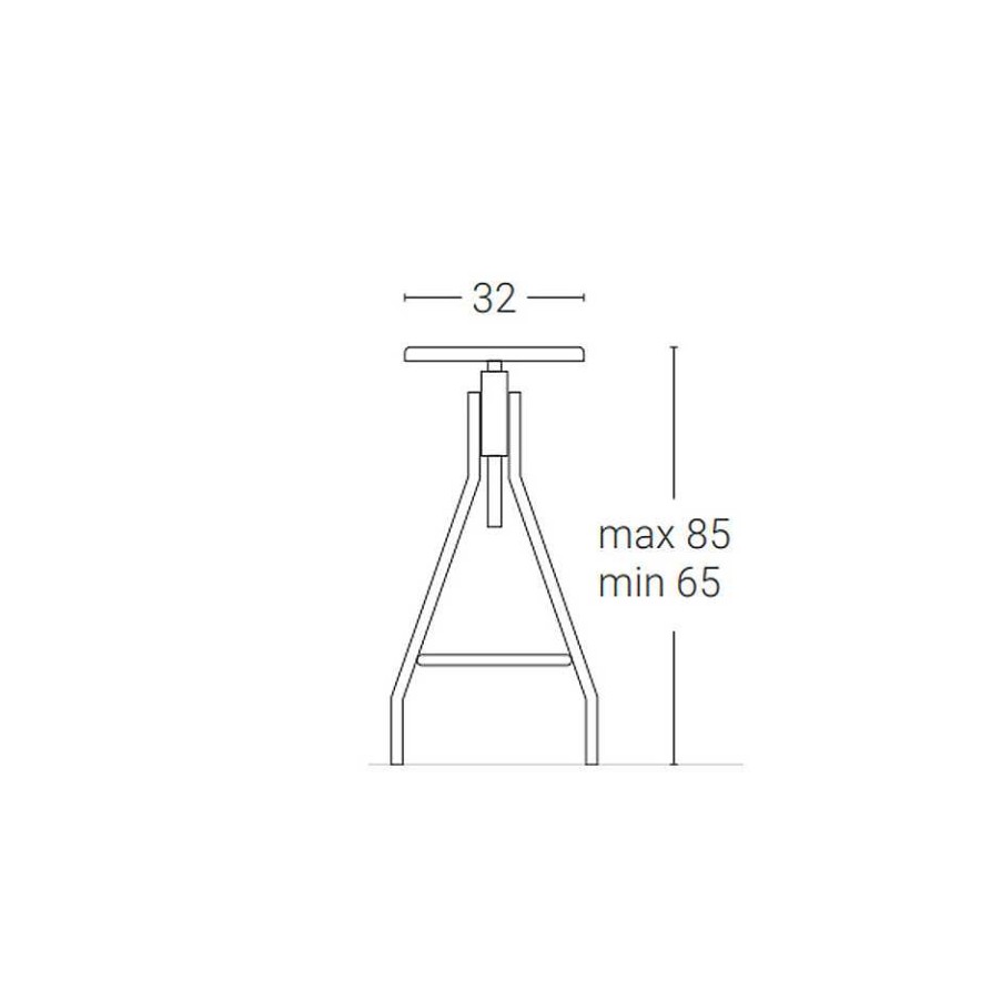 Zava Stools | Jooke | Stool 65/85 - Ral 9005