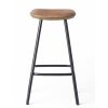 Brdr. Krüger Stools | Pauline Bar Stool H65 | Metal Legs-Oak-Cognac Leather