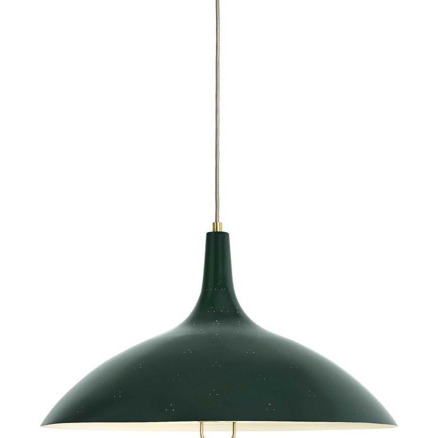 GUBI Pendant Lights | 1965 Pendant Lamp | Bistro Green/Brass