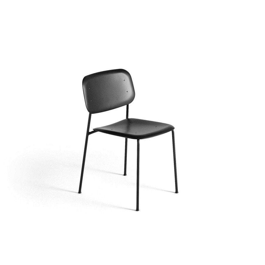 HAY Chairs | Soft Edge P10 Chair | Steel - Black Polypropylene