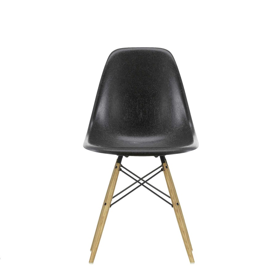 Vitra Chairs | Eames Plastic Chairs Dsw | Ash Honey Tone Base - Deep Black