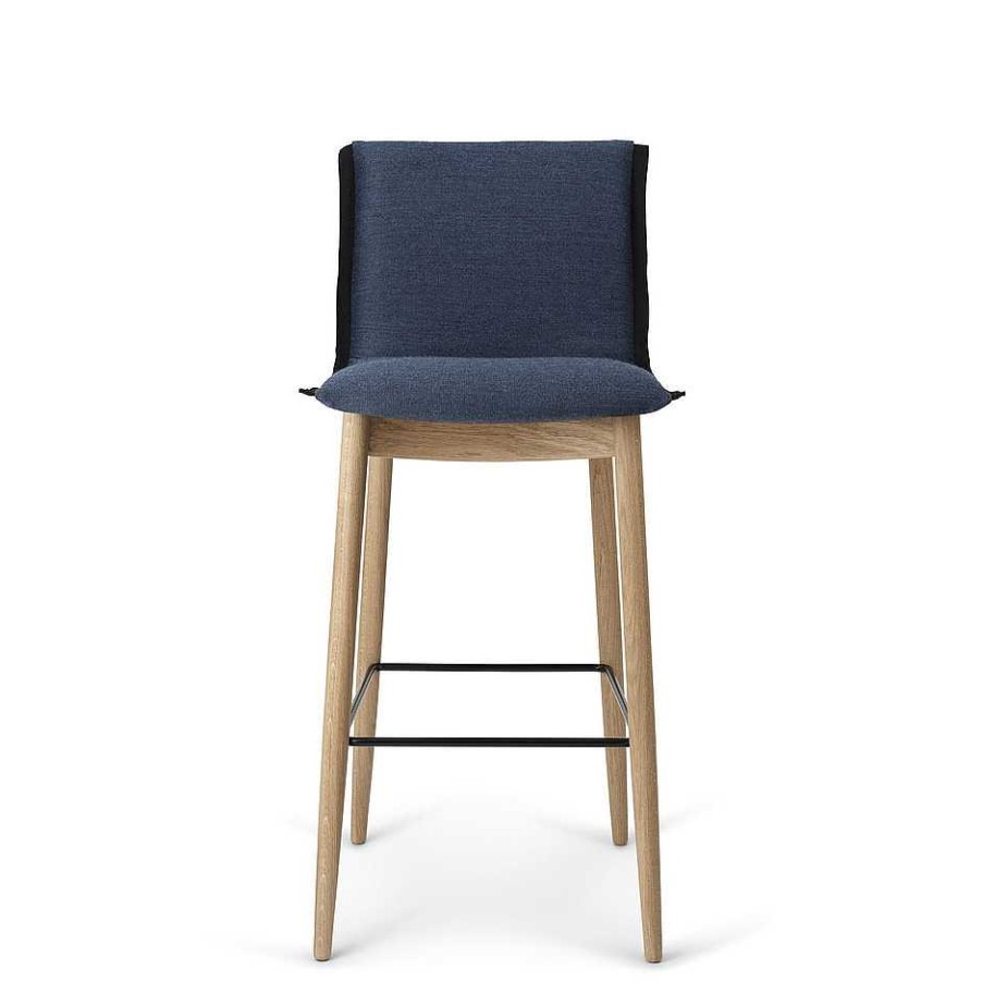 Carl Hansen & Søn Stools | E006 Embrace Bar Stool | Oak - Fabric