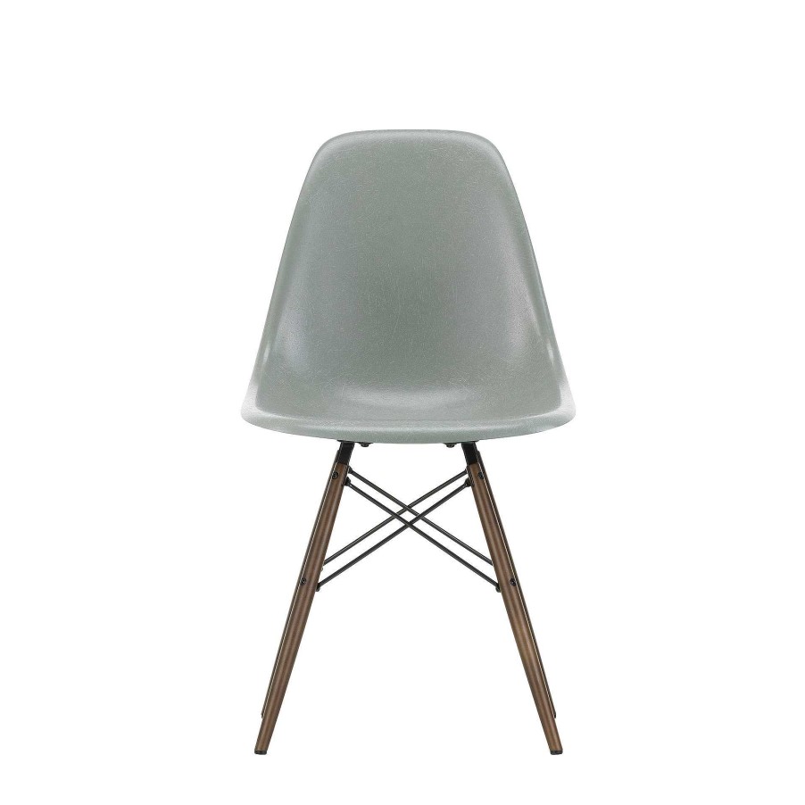 Vitra Chairs | Eames Fiberglass Side Chair Dsw | Eames Sea Foam Green - Dark Maple