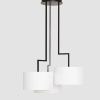 Zeitraum Pendant Lights | Noon 3 Small | Textile White