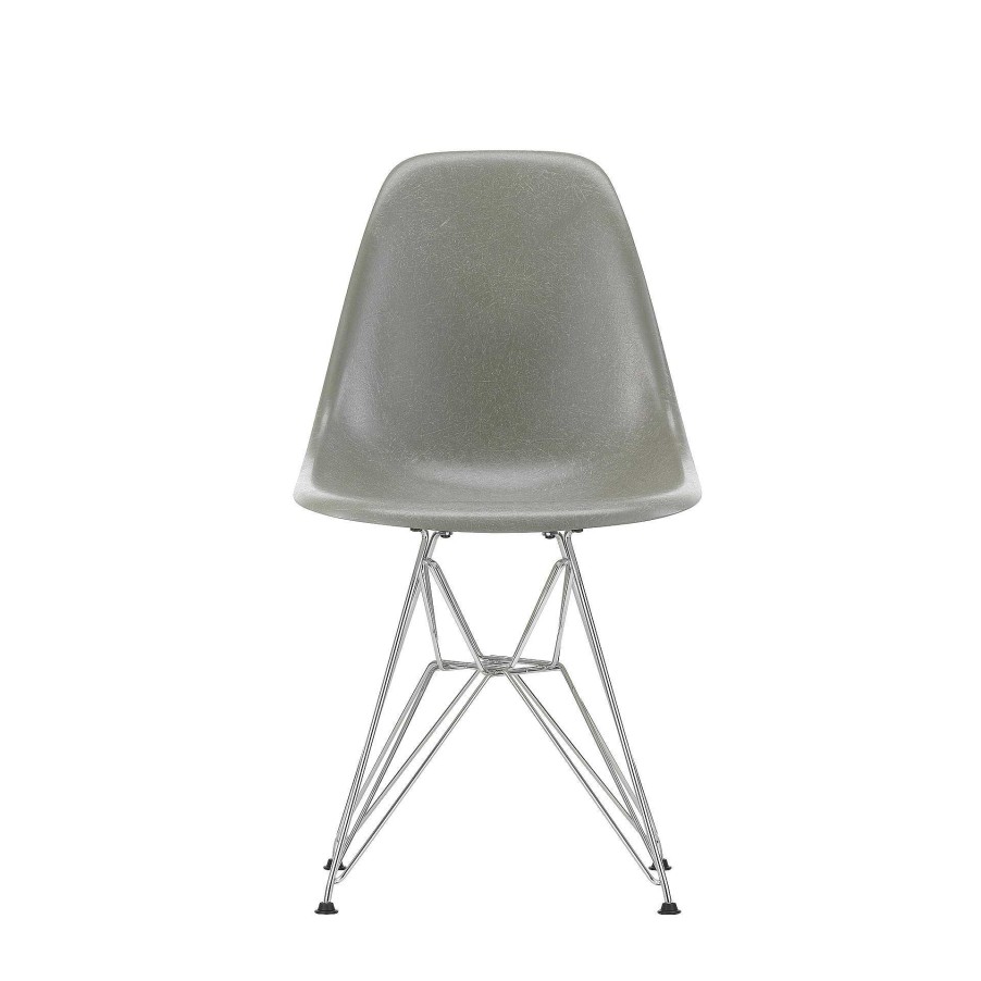 Vitra Chairs | Eames Plastic Chairs Dsr | Chrome Base - Granite Grey