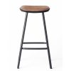 Brdr. Krüger Stools | Pauline Bar Stool H65 |Metal Legs-Black Lacquered Oak-Cognac Leather