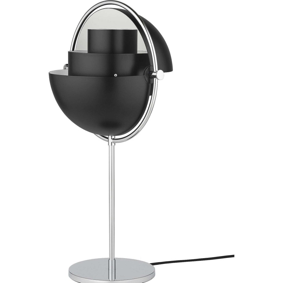 GUBI Pendant Lights | Multi-Lite Table Lamp | Chrome - Black