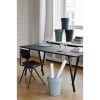 HAY Dining Tables | Loop Stand Table - Black Linoleum / Black Ash Edge