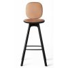 Brdr. Krüger Stools | Pauline Comfort Bar Stool H65 | Black Lacquered Oak-Cognac Leather