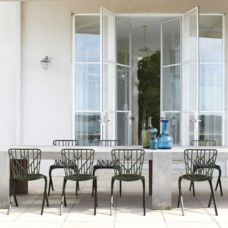 Knoll Outdoor Chairs | Washington Skeleton Chair| Outdoor Chair | Green