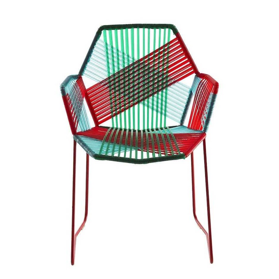 Moroso Outdoor Chairs | Tropicalia Chair | Outdoor Chair | Red-Jungle/With Arms