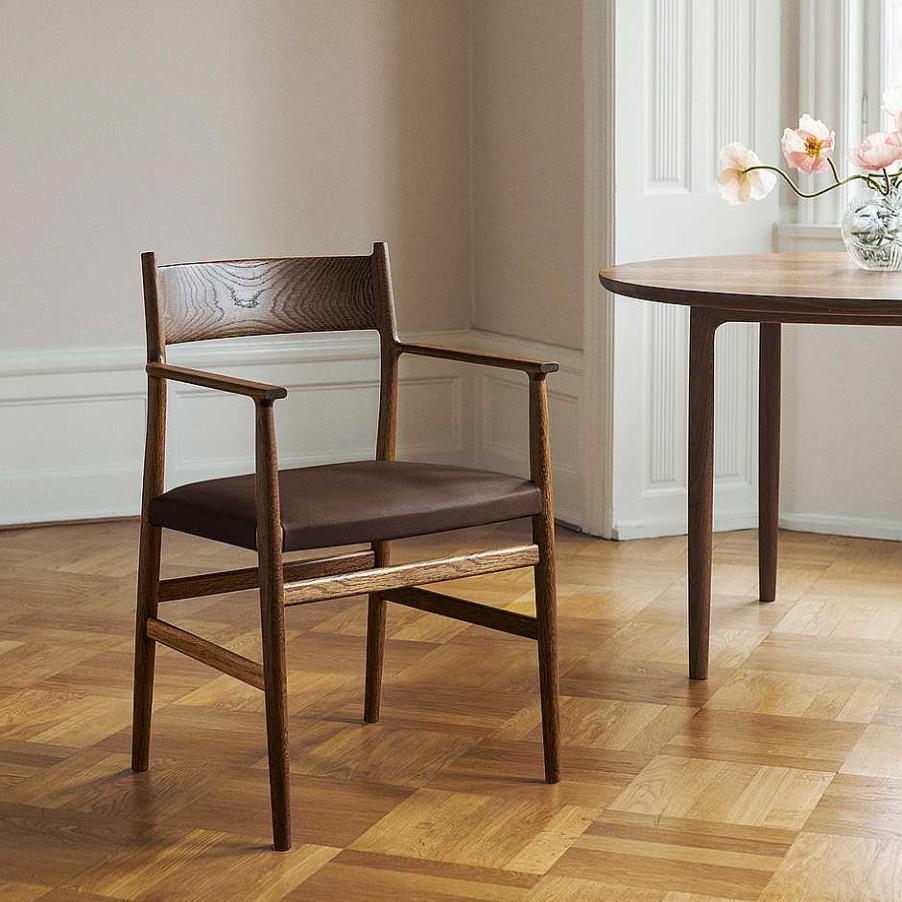 Brdr. Krüger Chairs | Arv Dining Chair | Brown Leather