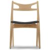 Carl Hansen & Søn Chairs | Ch29P | Chair | Oiled Oak - Black Leather