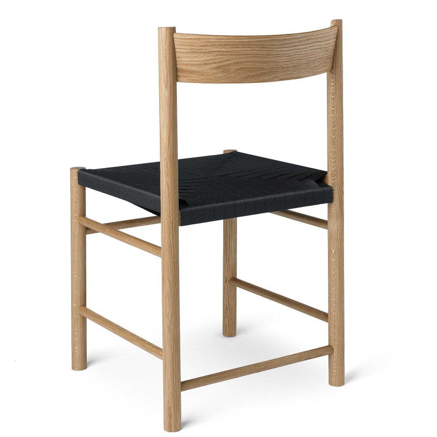 Brdr. Krüger Chairs | F Dining Chair | Waxed Oiled Oak - Black Webbing Seat