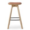 Brdr. Krüger Stools | Pauline Bar Stool H65 | Waxed Oiled Oak-Cognac Leather