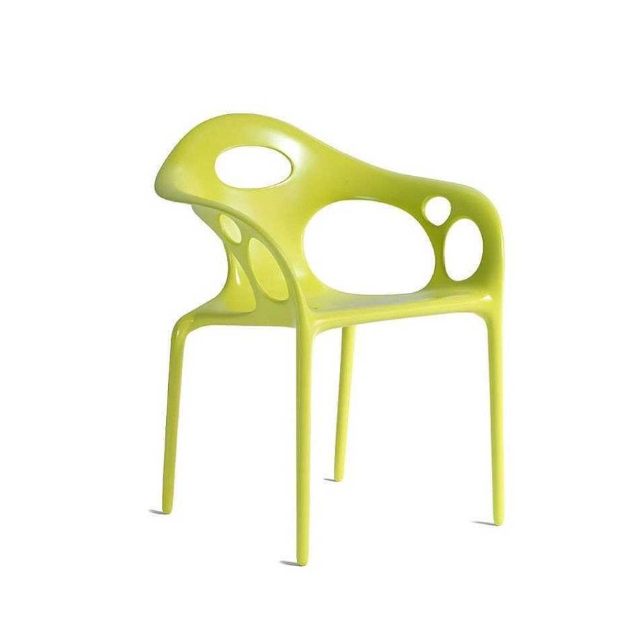 Moroso Outdoor Chairs | Supernatural Small Armchair | Outdoor | Fluogreen