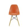 Vitra Chairs | Eames Plastic Chairs Dsw | Rusty Orange - Golden Maple