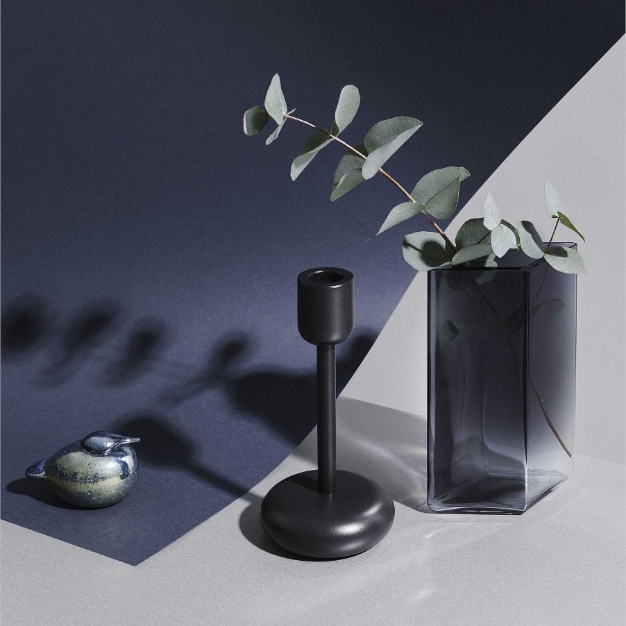 Iittala Decoration | Nappula Candle Holder | Dark Grey - 183Mm