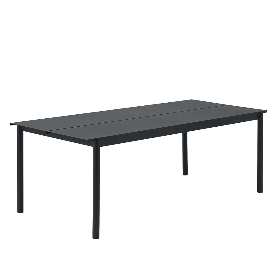 Muuto Outdoor Tables | Linear Steel Table | Outdoor Table | Black