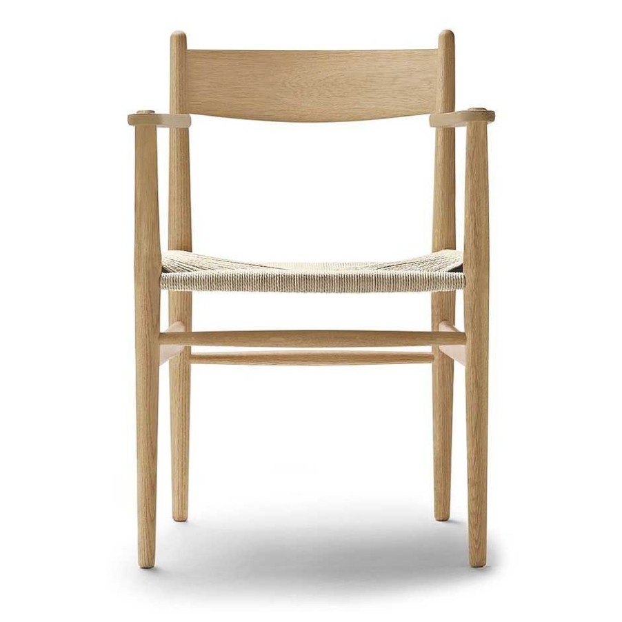 Carl Hansen & Søn Chairs | Ch37 | Chair With Armrest | Oak-Paper Cord