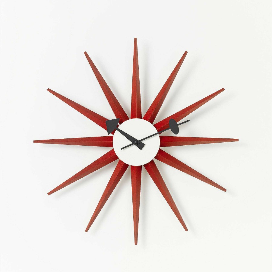 Vitra Clocks | Sunburst Clock | Red