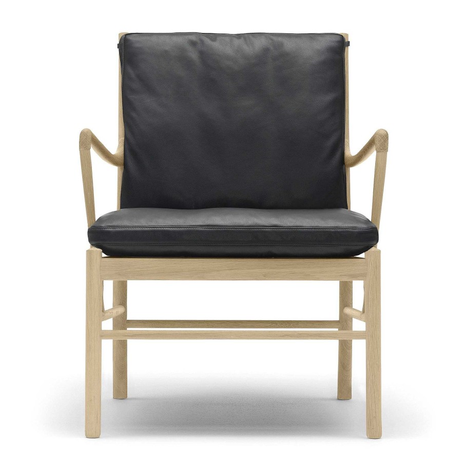 Carl Hansen & Søn Single Armchairs | Ow149 | Armchair | Oak - Black Leather