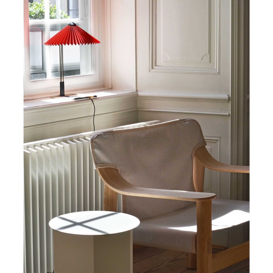 HAY Pendant Lights | Matin Table Lamp L | Bright Red Cotton Shade