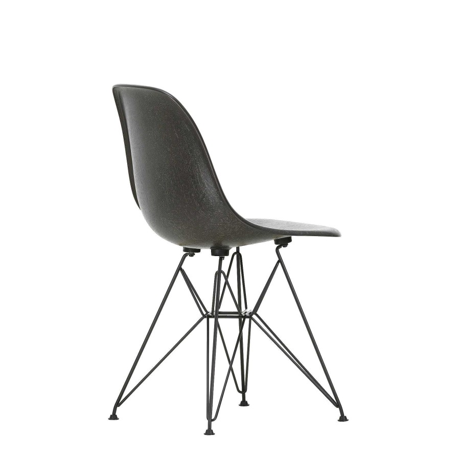 Vitra Chairs | Eames Fiberglass Side Chair Dsr | Eames Elephant Hide Grey - Black