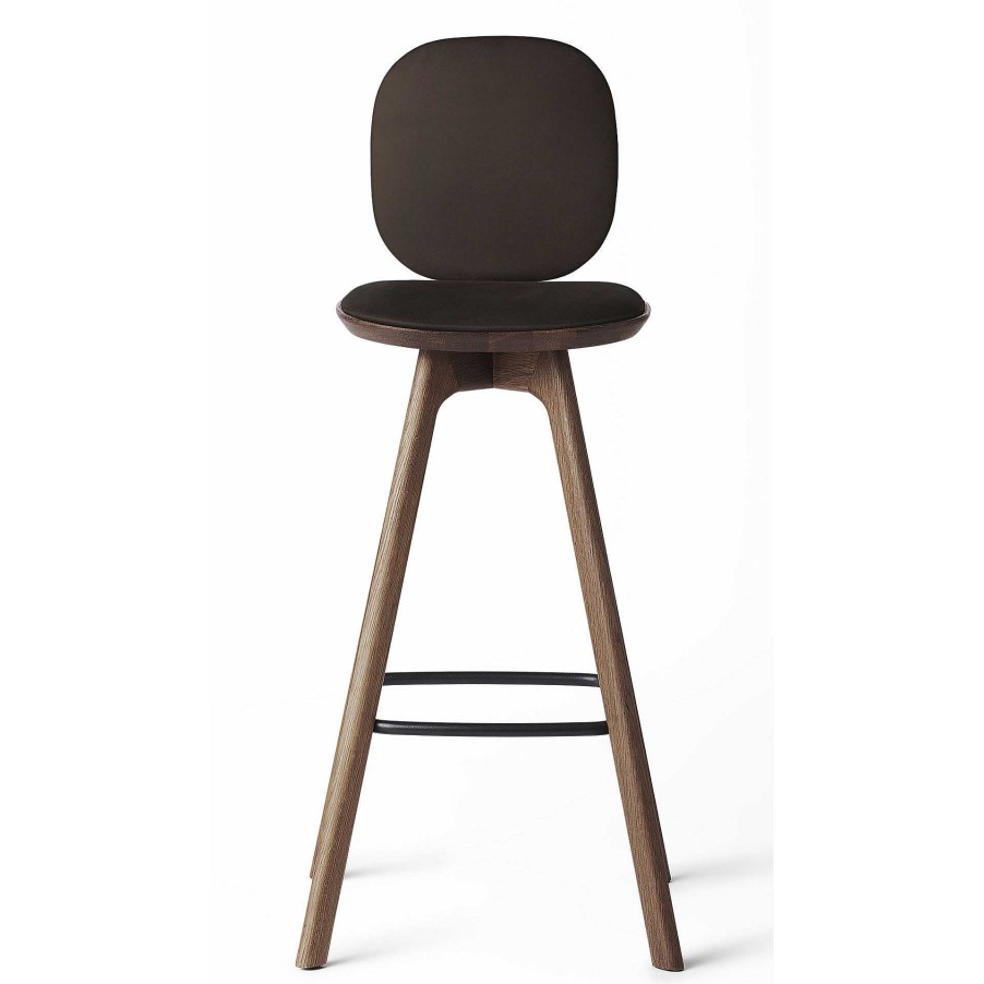 Brdr. Krüger Stools | Pauline Comfort Bar Stool H65 | Fumed Oak-Brown Leather