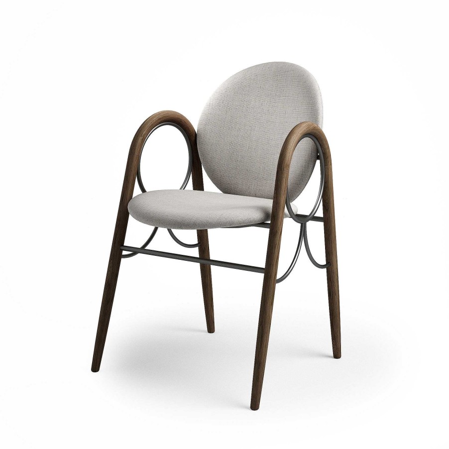 Brdr. Krüger Chairs | Arkade Chair | Fumed Oiled Oak/Light Grey Fabric