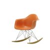 Vitra Chairs | Eames Plastic Armchair Rar | Rocking Chair |Rusty Orange - Chrome - Golden Maple